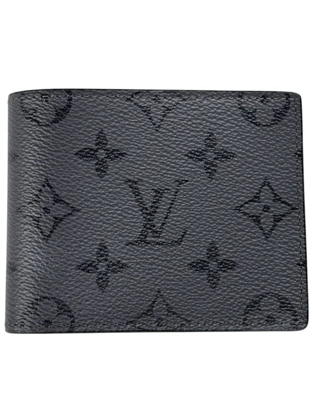 Louis Vuitton Portefeuille Slender Bifold Wallet Monogram Eclipse Gray Noir